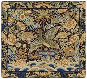 Silk Prints: Rank badge, Medium: satin, silk and metal thread Technique: embroidery