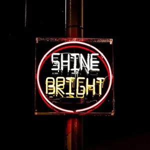 Light Night Prints: Raphael Daden's neon sign inspirational messages hosted on Lister Gate for Nottingham's Light Night 2022
