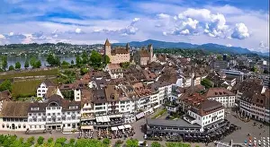 Bridge City Prints: Rapperswil - Jona - scenic medieval town and castle in lake Zurich