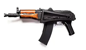 Trigger Prints: Rare first model AK - 47 assault rifle isolated on white