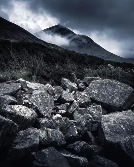 Raw landscape scenery on the Isle of Skye