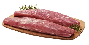 On White Prints: raw pork tenderloin