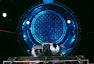 Concentrating Prints: Reactor Core & worker viewed from above, Nuclear Power Plant, USA