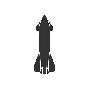 Realistic vector icon of the Starship prototype spaceship