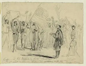 Parades Prints: Reception of Col Wood--by the 14th Brooklyn Regiment--(after his return from Richmond) at Uptons Hill