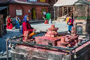 Lies Prints: Reclining buddha, Budhanilkantha Temple, Nepal, Asia
