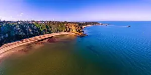 Red Bluff lookout at the Black Rock coastline - aerial panoramic landscape