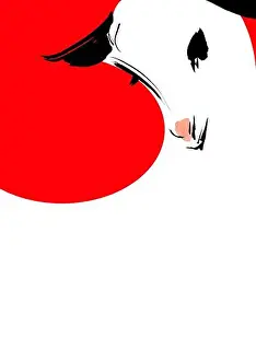 Red circle and sheep's head