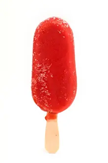 Icecream Prints: red ice lolly on a white background