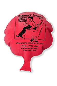 Punk Prints: a red novelty Whoopee Cushion made for gags and tricks for fake fart noises
