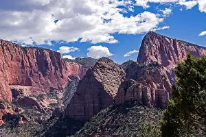 Rugged Terrain Prints: Red Sandstone cliffs in Southern Utah near St. George near Zion National Park