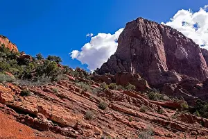 Rugged Terrain Prints: Red Sandstone cliffs in Southern Utah near St. George near Zion National Park
