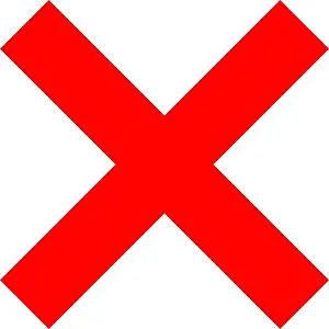 Prohibited Prints: Red X as restriction, prohibition