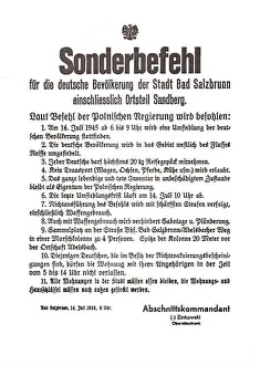 Orders Prints: This refers to a directive from Bad Salzbrunn in 1945