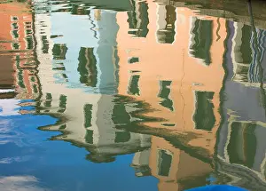 Burano Prints: Reflections, Burano, Venice Lagoon, Italy