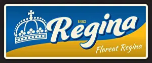 Motto Prints: Regina capital city of Canadian province of Saskatchewan