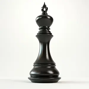 Thinking Prints: A regular king chess piece on an isolated studio background - 3D render