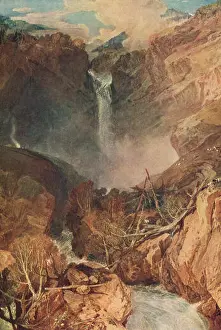 Victorian Prints: The Reichenbach falls J M W Turner 1804