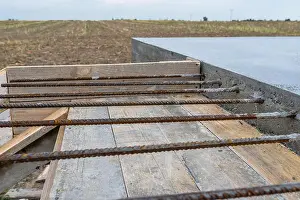 Rebar Prints: Reinforcing bars sticking out of reinforced concrete slab