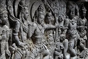 Central Java Prints: Relief in Candi Prambanan, Prambanan Temple, Yogyakarta, Central Java Indonesia