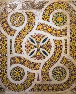 Siracusa Prints: Remains of a Norman mosaic in The Cathedral of Syracuse (Duomo di Siracusa)