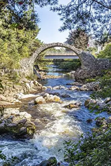 The remains of the Old Packhorse Bridge built in 1717