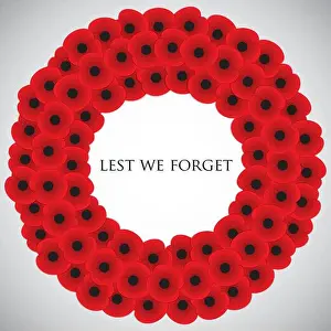 Poppy Prints: Remembrance Day card in vector format