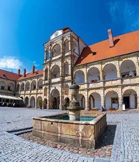 Moravia Prints: Renaissance castle at Moravian Trebova (Moravska trebova)