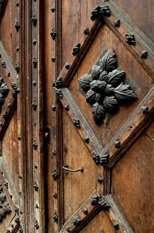 Summer Vacation Prints: Renaissance wooden door of the Hotel de Bernuy, Toulouse, France