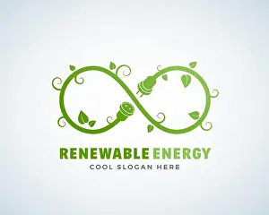 Infinity Prints: Renewable Energy Abstract Vector Logo Template