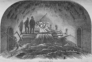Repairing Prints: Repair of the Fleet sewer, City of London, 1854