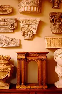 Cheltenham Prints: REPLICA ASSYRIAN STYLE ARTEFACTS ON DISPLAY IN DOWDESWELL COURT LOWER DOWDESWELL NEAR CHELTENHAM
