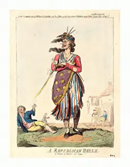 Folded Prints: A republican belle, a picture of Paris for 1794