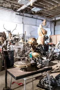 Still Life Prints: Repurposed art sculptures by Joe Rush at Vinegar Yard, London, UK