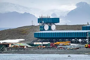 Antarctic Prints: Research station on the coast of Antarctica