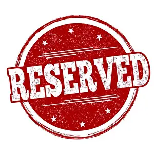 Guarantee Prints: Reserved sign or stamp on white background, vector illustration
