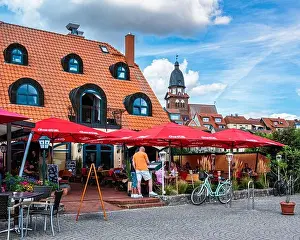 Restaurant Hafenadvokatur with alfresco dining terrace next to harbour, Müritzstraße 17 a, Waren (Müritz), Mecklenburg-Vorpommern, Germany