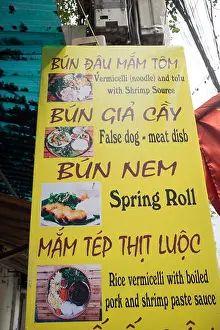False Prints: Restaurant menu with False Dog Meat on sale Hanoi Vietnam