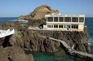 Europaeisch Prints: Restaurante Cachalote, Porto Moniz, Madeira, Portugal, Atlantic Ocean