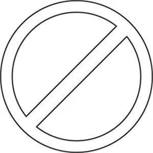 Prohibited Prints: restriction sign icon