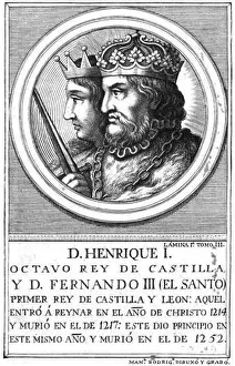 Feudal Prints: Retrato-004-Rey de Castilla-León-Enrique I y Fernando III