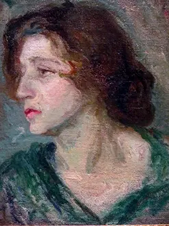 Gallery Prints: Retrato de Henriette. Retrato de la pintora chilena Henriette Petit