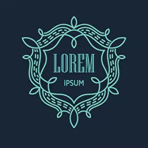 Cartouche Prints: Retro Monogram Logos. Vintage Vector Concepts. EPS 10