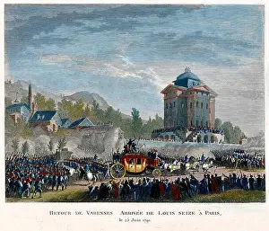 Return Prints: Return of Varennes. Arrival of Louis Seized in Paris, June 25, 1791