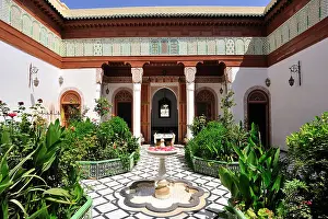 Characteristic Prints: Riad, a traditional townhouse with an inner courtyard with a fountain