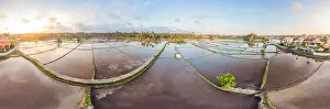 Rice Terrace Aerial Shot. Image of beautiful terrace rice field