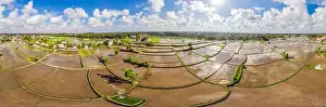 Rice Terrace Aerial Shot. Image of beautiful terrace rice field