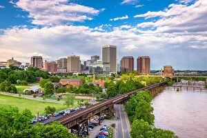 Images Dated 7th June 2016: Richmond, Virginia, USA downtown skyline on the James River