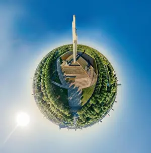 Riga Prints: Riga City Monument to liberators The Second World War drone 360 vr view