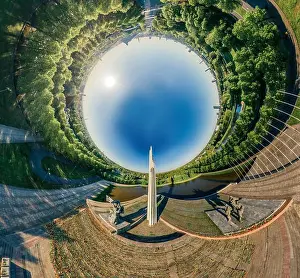 Riga Prints: Riga City Monument to liberators The Second World War drone 360 vr view
